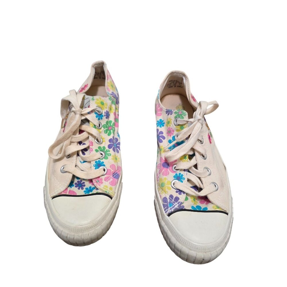 vintage Keds Women's y2k 90s Canvas Floral Lace-Up Sneakers Size 10